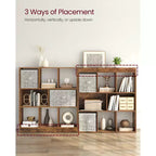 VASAGLE Bibliothèque 8 casiers, Étagère de Rangement Modulable, Meuble de Rangement, Étagère d'Exposition, Meuble de Rangement pour Bureau