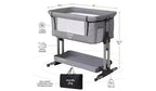 Lit de bébé portable 3-en-1 SereneLife - Hauteur réglable, nacelle amovible et berceau à bascule pour nouveau-nés et tout-petits