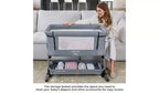 Lit de bébé portable 3-en-1 SereneLife - Hauteur réglable, nacelle amovible et berceau à bascule pour nouveau-nés et tout-petits
