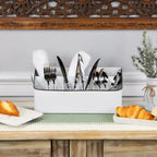 Northlight 14.25 Support de rangement rectangulaire blanc pour ustensiles de cuisine