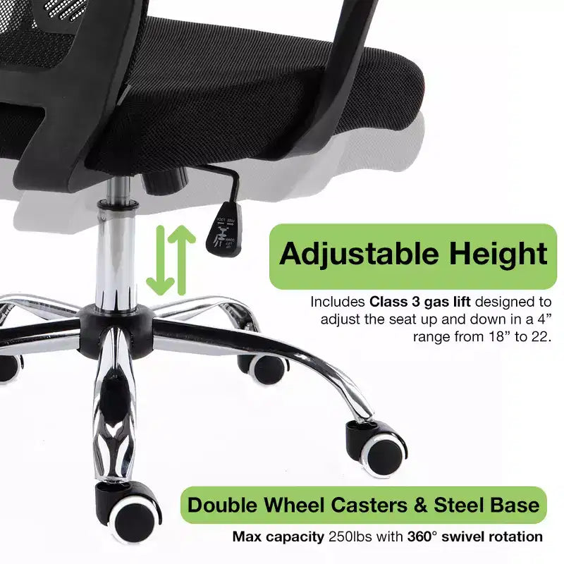 Chaise de bureau mi-hauteur Zuna Modern Home