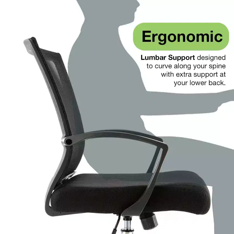 Chaise de bureau mi-hauteur Zuna Modern Home