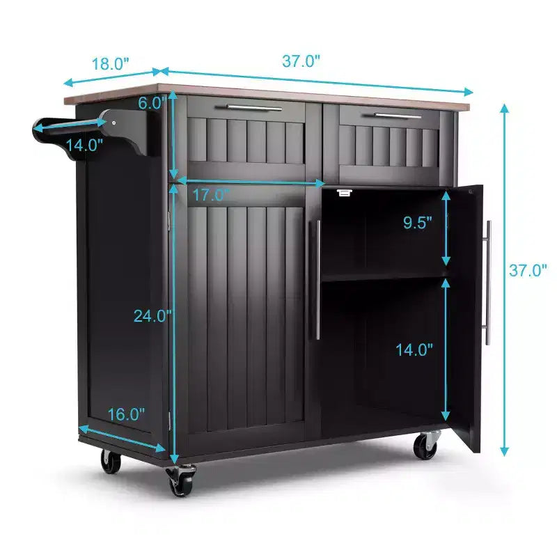 Desserte de cuisine roulante Costway, îlot de rangement robuste, meuble utilitaire