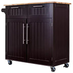 Desserte de cuisine roulante Costway, îlot de rangement robuste, meuble utilitaire