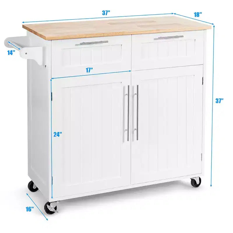 Desserte de cuisine roulante Costway, îlot de rangement robuste, meuble utilitaire
