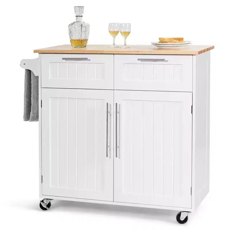 Desserte de cuisine roulante Costway, îlot de rangement robuste, meuble utilitaire