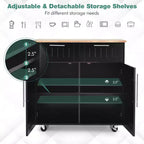 Desserte de cuisine roulante Costway, îlot de rangement robuste, meuble utilitaire
