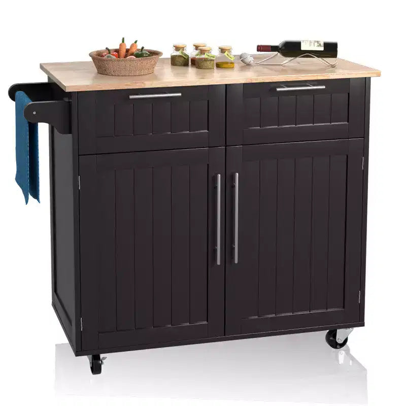 Desserte de cuisine roulante Costway, îlot de rangement robuste, meuble utilitaire