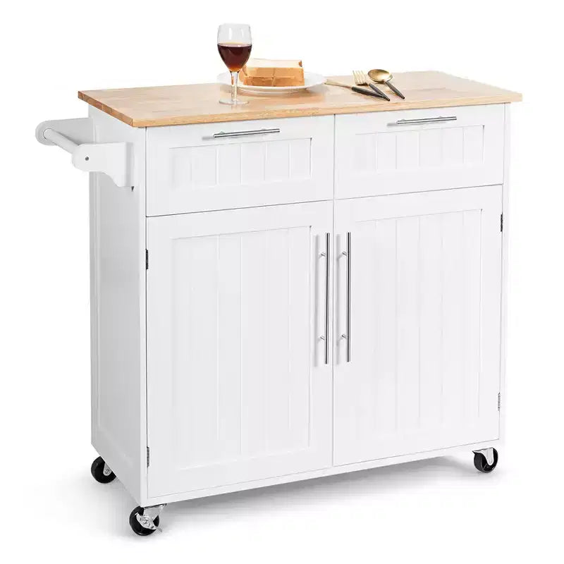 Desserte de cuisine roulante Costway, îlot de rangement robuste, meuble utilitaire