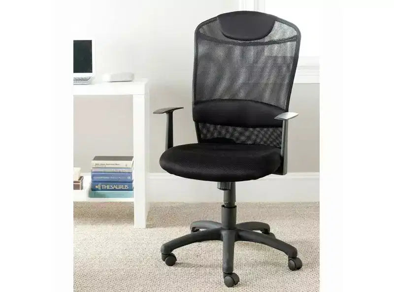 Chaise de bureau pivotante Shane - Hauteur réglable - FOX8504 - Noir - Safavieh