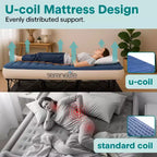 Matelas Gonflable SereneLife EZ-Bed avec Cadre – Lit de Camp de Luxe Auto-Gonflant pour Invités avec Valise à roulettes