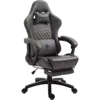 Chaise de jeu réglable avec support lombaire massant et repose-pieds rétractable - Dowinx