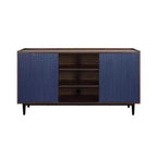 Duane 59.05 Modern 7 Shelf Ribbed Sideboard - Manhattan Comfort