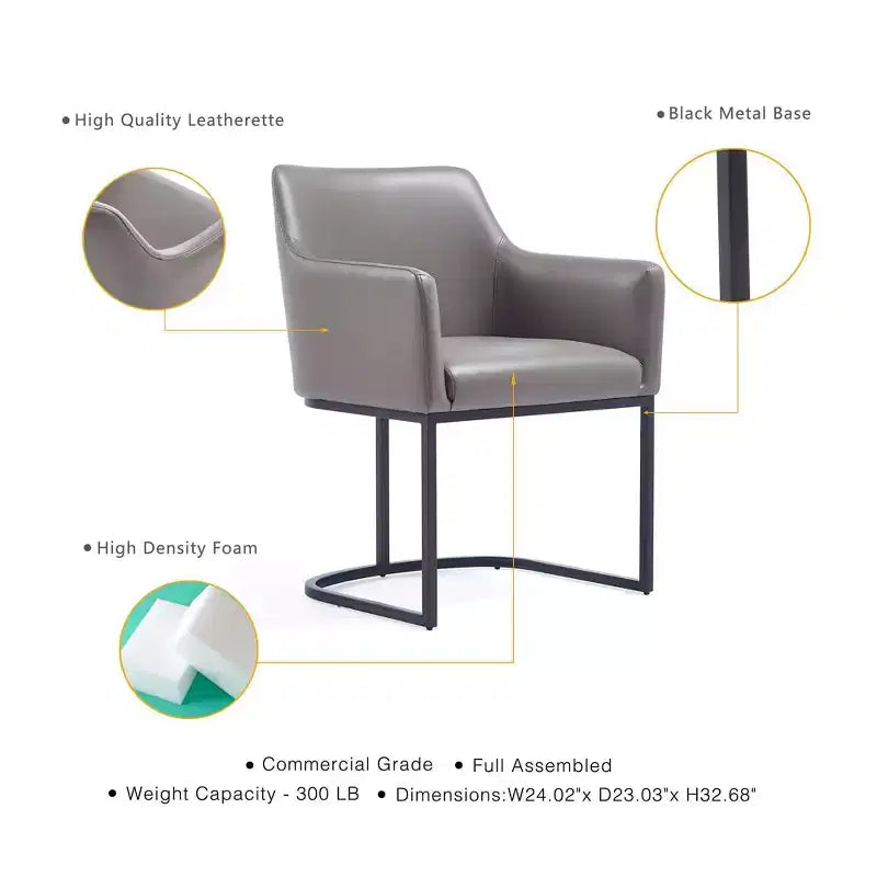 Lot de 8 chaises de salle à manger Serena Modern en similicuir – Manhattan Comfort