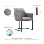 Lot de 8 chaises de salle à manger Serena Modern en similicuir – Manhattan Comfort