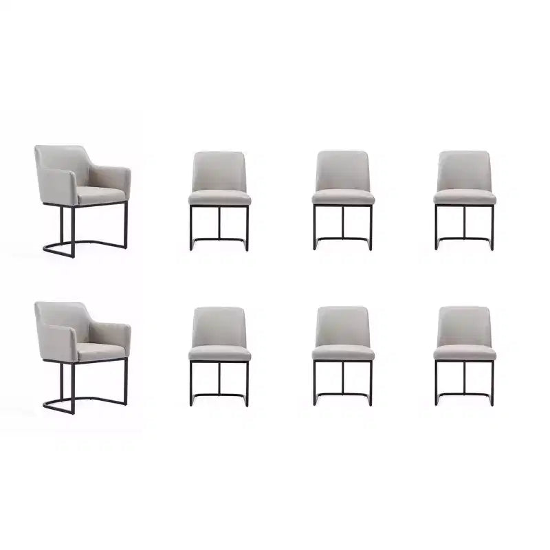 Lot de 8 chaises de salle à manger Serena Modern en similicuir – Manhattan Comfort