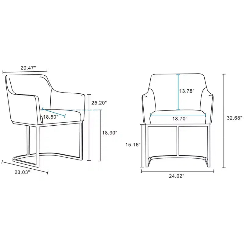Lot de 8 chaises de salle à manger Serena Modern en similicuir – Manhattan Comfort
