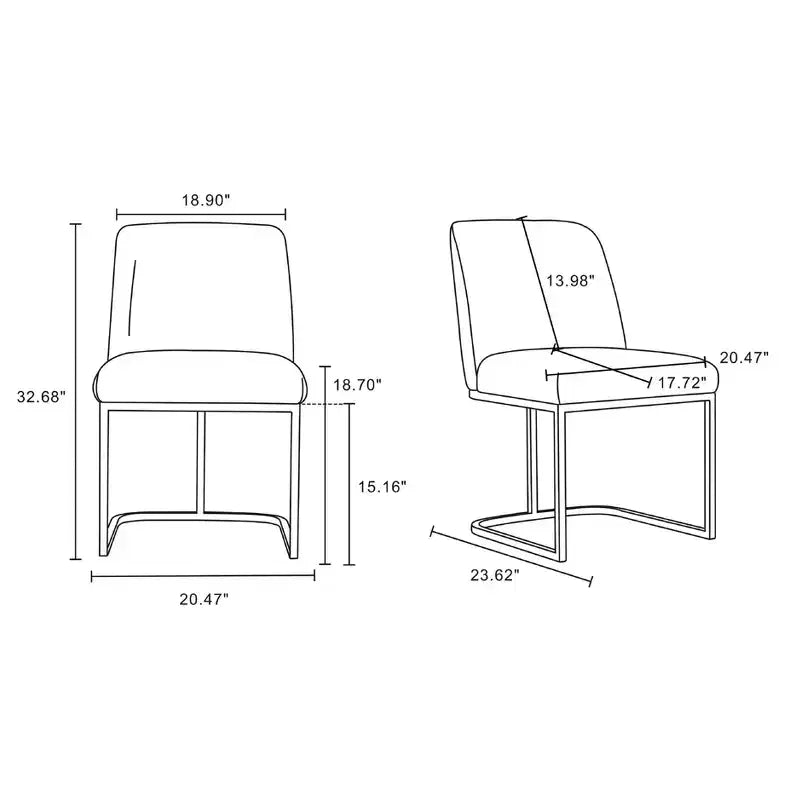 Lot de 8 chaises de salle à manger Serena Modern en similicuir – Manhattan Comfort