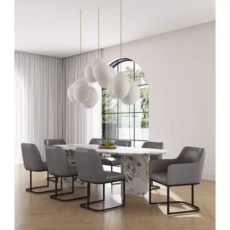 Lot de 8 chaises de salle à manger Serena Modern en similicuir – Manhattan Comfort
