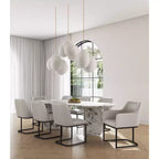 Lot de 8 chaises de salle à manger Serena Modern en similicuir – Manhattan Comfort