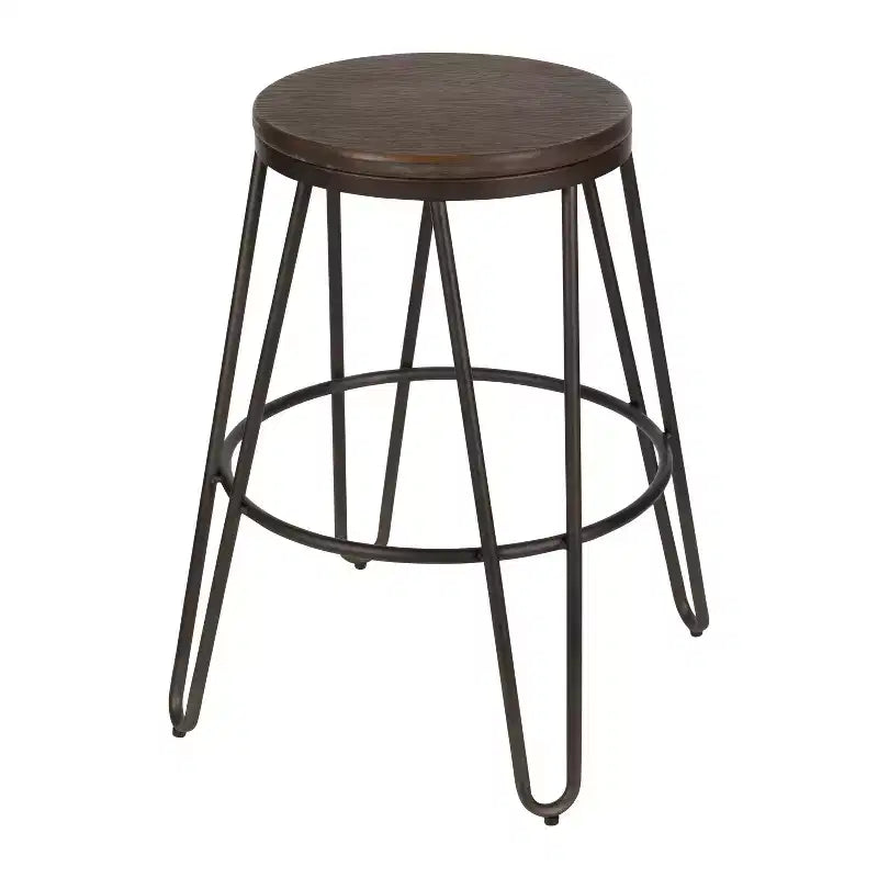 Lot de 4 tabourets de bar en bois et métal Tully de Kate et Laurel
