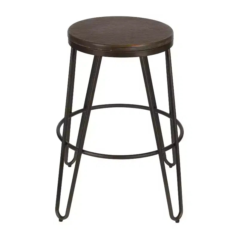 Lot de 4 tabourets de bar en bois et métal Tully de Kate et Laurel