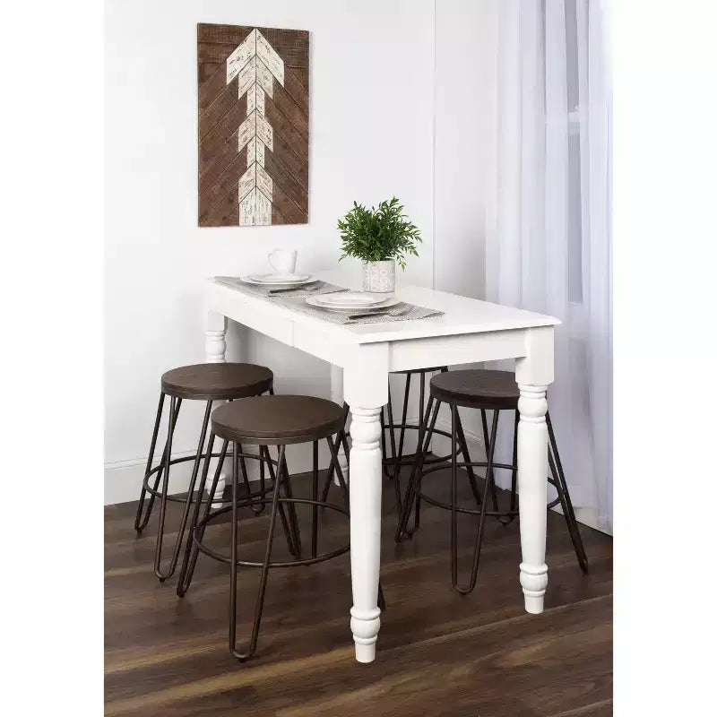 Lot de 4 tabourets de bar en bois et métal Tully de Kate et Laurel