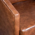 Fauteuil d'appoint style club Emma and Oliver avec base pivotante à 360 degrés et accoudoirs inclinés