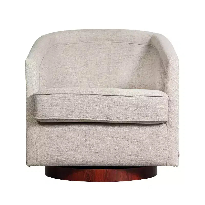 Fauteuil d'appoint style club Emma and Oliver avec base pivotante à 360 degrés et accoudoirs inclinés