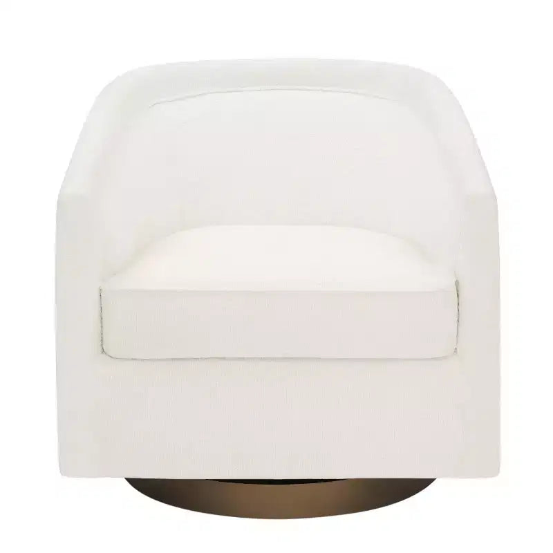 Fauteuil d'appoint style club Emma and Oliver avec base pivotante à 360 degrés et accoudoirs inclinés