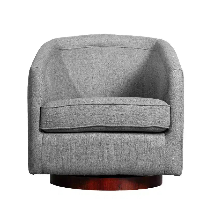 Fauteuil d'appoint style club Emma and Oliver avec base pivotante à 360 degrés et accoudoirs inclinés