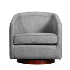 Fauteuil d'appoint style club Emma and Oliver avec base pivotante à 360 degrés et accoudoirs inclinés