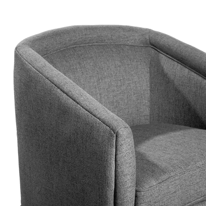 Fauteuil d'appoint style club Emma and Oliver avec base pivotante à 360 degrés et accoudoirs inclinés