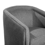 Fauteuil d'appoint style club Emma and Oliver avec base pivotante à 360 degrés et accoudoirs inclinés