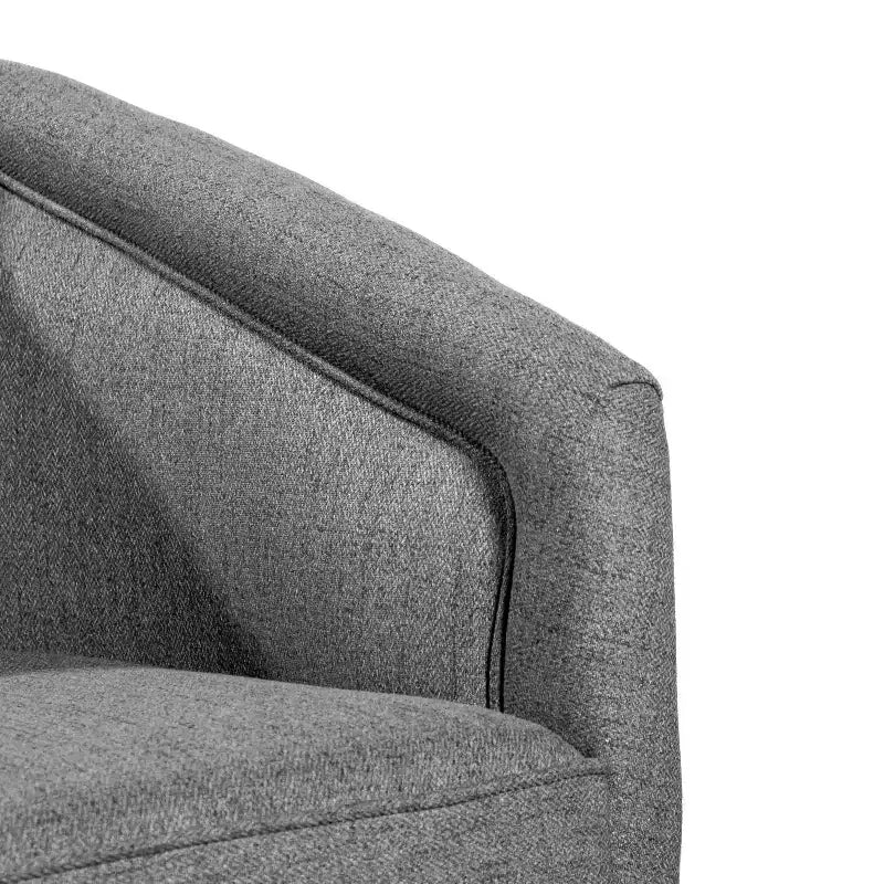 Fauteuil d'appoint style club Emma and Oliver avec base pivotante à 360 degrés et accoudoirs inclinés