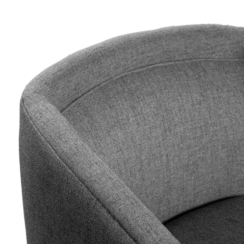 Fauteuil d'appoint style club Emma and Oliver avec base pivotante à 360 degrés et accoudoirs inclinés
