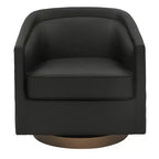 Fauteuil d'appoint style club Emma and Oliver avec base pivotante à 360 degrés et accoudoirs inclinés