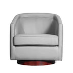 Fauteuil d'appoint style club Emma and Oliver avec base pivotante à 360 degrés et accoudoirs inclinés