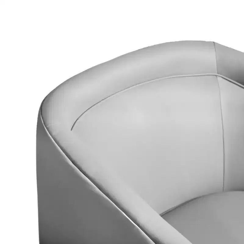 Fauteuil d'appoint style club Emma and Oliver avec base pivotante à 360 degrés et accoudoirs inclinés