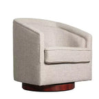 Fauteuil d'appoint style club Emma and Oliver avec base pivotante à 360 degrés et accoudoirs inclinés