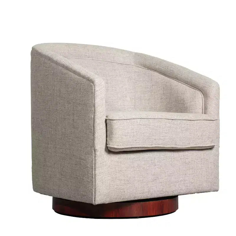 Fauteuil d'appoint style club Emma and Oliver avec base pivotante à 360 degrés et accoudoirs inclinés
