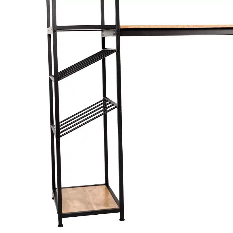 Table de bar et à vin Jura Flash Furniture en métal avec 2 étagères inclinées pour le rangement des bouteilles et le rangement des verres suspendus