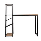 Table de bar et à vin Jura Flash Furniture en métal avec 2 étagères inclinées pour le rangement des bouteilles et le rangement des verres suspendus