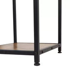 Table de bar et à vin Jura Flash Furniture en métal avec 2 étagères inclinées pour le rangement des bouteilles et le rangement des verres suspendus