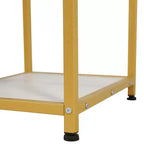 Table de bar et à vin Jura Flash Furniture en métal avec 2 étagères inclinées pour le rangement des bouteilles et le rangement des verres suspendus