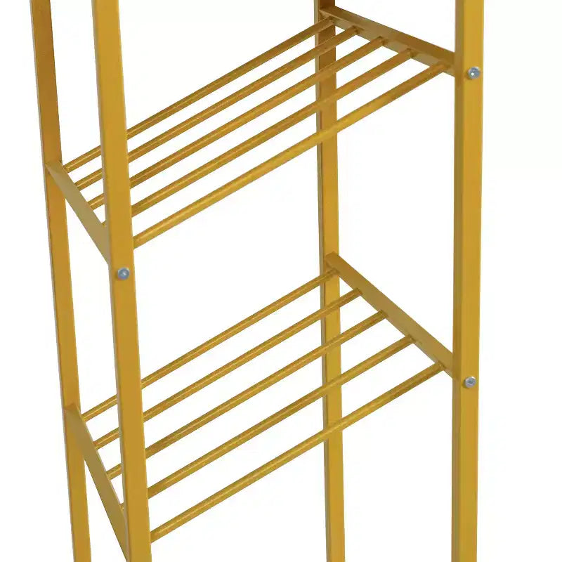 Table de bar et à vin Jura Flash Furniture en métal avec 2 étagères inclinées pour le rangement des bouteilles et le rangement des verres suspendus