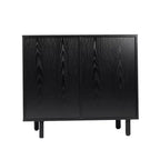 Meuble de bar et buffet classique Flash Furniture Elmont avec meuble à une porte de style Shaker avec rangement pour verres suspendu et étagères ouvertes pour bouteilles