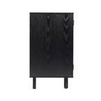Meuble de bar et buffet classique Flash Furniture Elmont avec meuble à une porte de style Shaker avec rangement pour verres suspendu et étagères ouvertes pour bouteilles