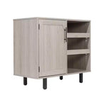 Meuble de bar et buffet classique Flash Furniture Elmont avec meuble à une porte de style Shaker avec rangement pour verres suspendu et étagères ouvertes pour bouteilles