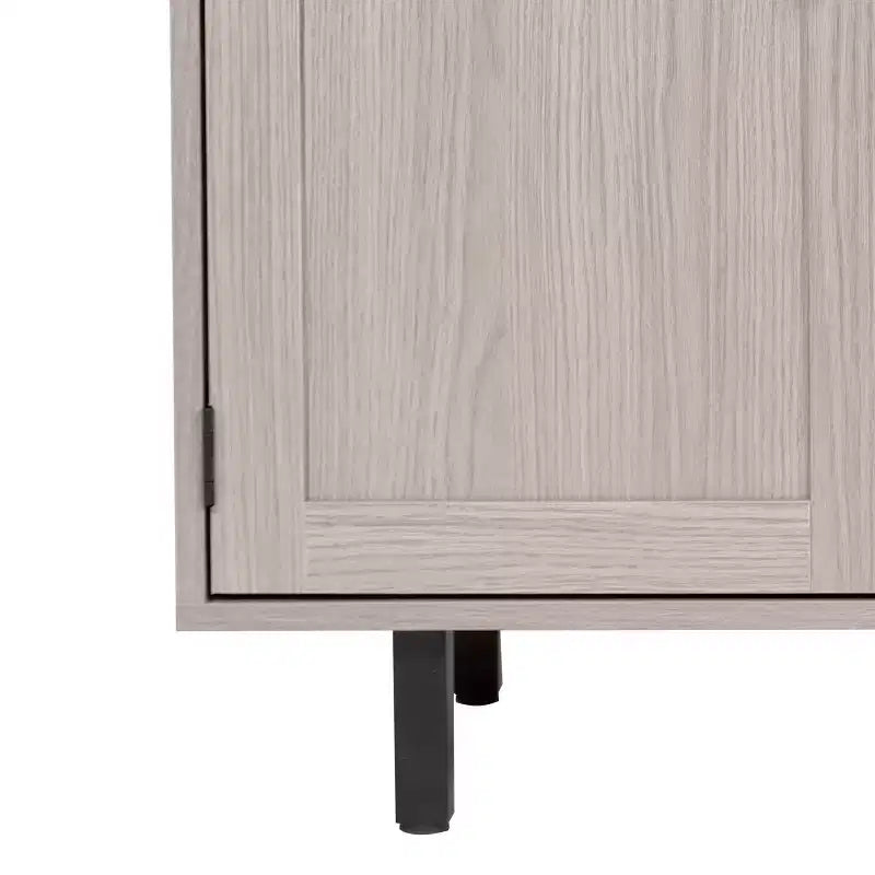 Meuble de bar et buffet classique Flash Furniture Elmont avec meuble à une porte de style Shaker avec rangement pour verres suspendu et étagères ouvertes pour bouteilles